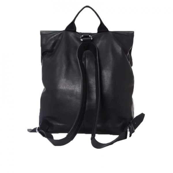 BREE Stockholm 13 black leather backpack δέρμα σακίδιο πλάτης μαύρο 1970