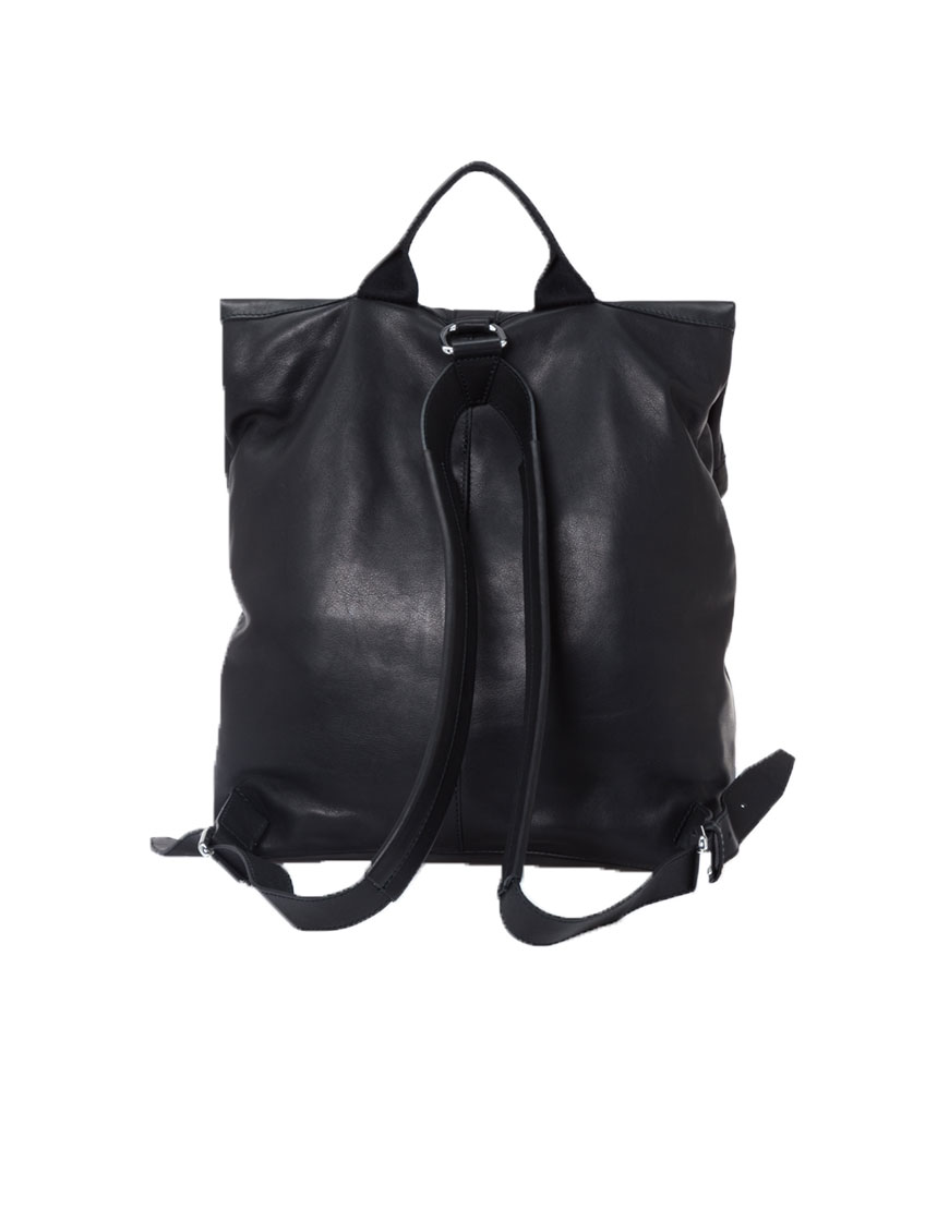 BREE Stockholm 13 black leather backpack δέρμα σακίδιο πλάτης μαύρο 1970