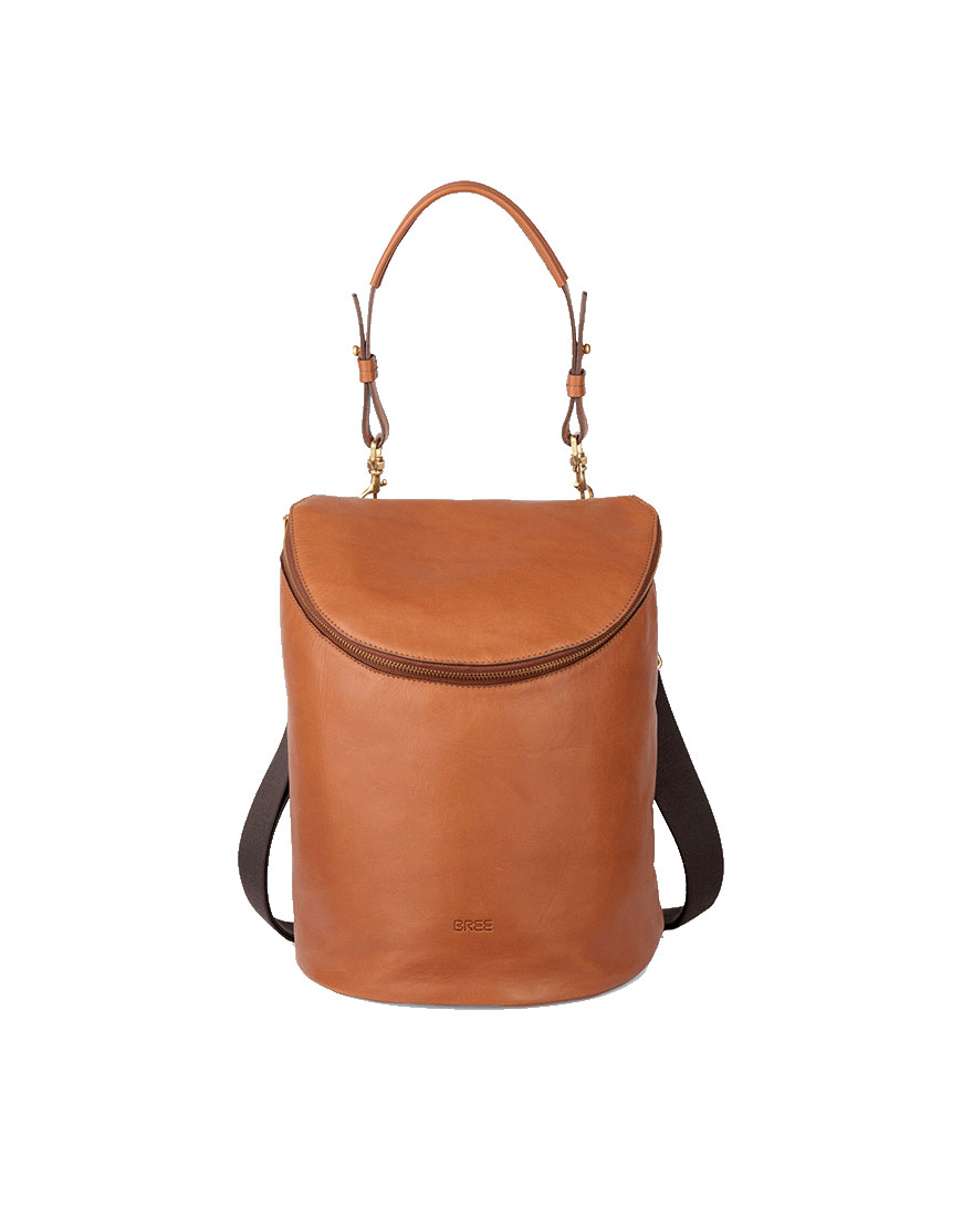 BREE Stockholm 40 whisky leather backpack and shoulder bag δέρμα τσάντα ώμου και σακίδιο πλάτης καφέ ταμπά 2019